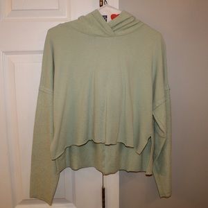 Seafoam Green Cropped Hoodie